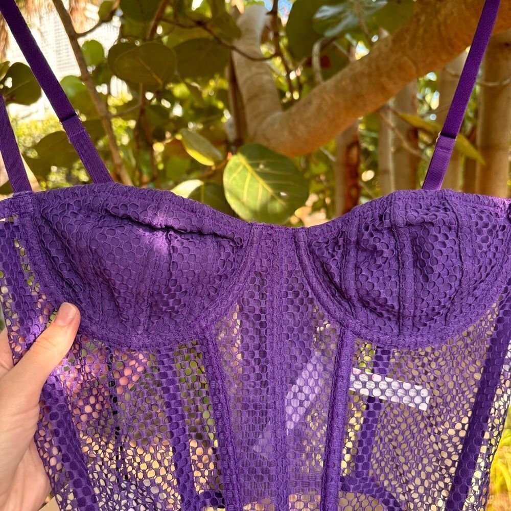 uo fishnet corset